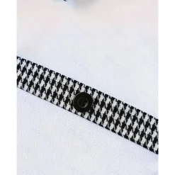 Men's Polo Shirt Golf Shirt Casual Sports Lapel Long Sleeve Fashion Basic Color Block Houndstooth Patchwork Button Spring & Fall Regular Fit White Red Navy Blue Khaki Light Blue Polo Shirt