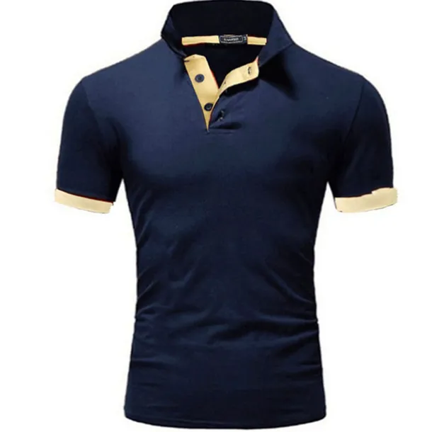 Men's Polo Shirt Golf Shirt Outdoor Casual Polo Collar Classic Short Sleeve Basic Classic Solid Color Button Front Button-Down Summer Regular Fit Apple Green Lake blue Black / Red Black White Yellow