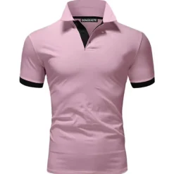 Men's Polo Shirt Golf Shirt Outdoor Casual Polo Collar Classic Short Sleeve Basic Classic Solid Color Button Front Button-Down Summer Regular Fit Apple Green Lake blue Black / Red Black White Yellow