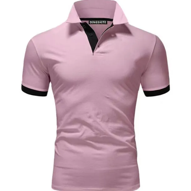 Men's Polo Shirt Golf Shirt Outdoor Casual Polo Collar Classic Short Sleeve Basic Classic Solid Color Button Front Button-Down Summer Regular Fit Apple Green Lake blue Black / Red Black White Yellow