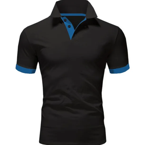 Men's Polo Shirt Golf Shirt Outdoor Casual Polo Collar Classic Short Sleeve Basic Classic Solid Color Button Front Button-Down Summer Regular Fit Apple Green Lake blue Black / Red Black White Yellow