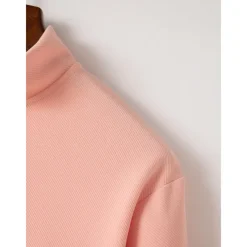 Men's Polo Shirt High Neck Outdoor Casual Lapel Quarter Zip Long Sleeve Fashion Basic Waves Solid / Plain Color Quarter Zip Spring & Fall Regular Fit Black White Dark Navy Blue Polo Shirt