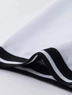 Men's Polo Shirts Collarless Golf Shirts Casual Stand Collar Short Sleeve Basic Comfortable Plain Buttons Summer Spring Regular Fit Black White Red Polo Shirts