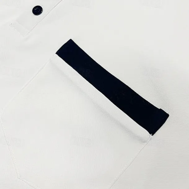 Men's Polo Shirts Golf Shirt Casual Sports Lapel Short Sleeve Fashion Basic Color Block Patchwork Front Pocket Summer Regular Fit White Red Navy Blue Blue Gray Polo Shirts