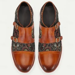 Men's Premium Cowhide Leather Casual Shoes – Trendy Brown Casual Sneakers with Soft Textile Accents, Perfect for Everyday Wear, Work and Casual Social Events