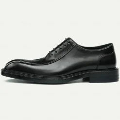 Men's Premium Cowhide Leather Oxford Shoes - Formal Business Dress Footwear with Hand-Stitched Detailing, Ideal for Weddings, Office and Formal Events
