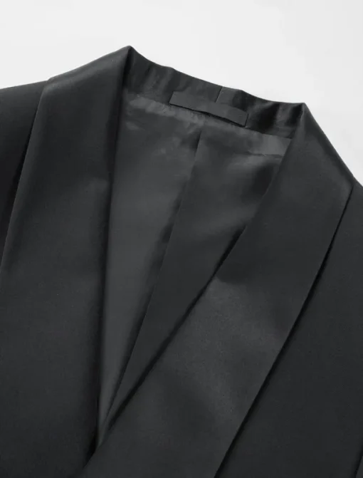 Men's Prom Fall Wedding Party Suits Black Fashion Formal Solid Colored Standard Fit 2 Piece Single Breasted One-button