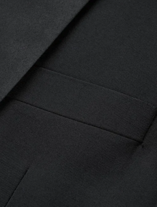 Men's Prom Fall Wedding Party Suits Black Fashion Formal Solid Colored Standard Fit 2 Piece Single Breasted One-button