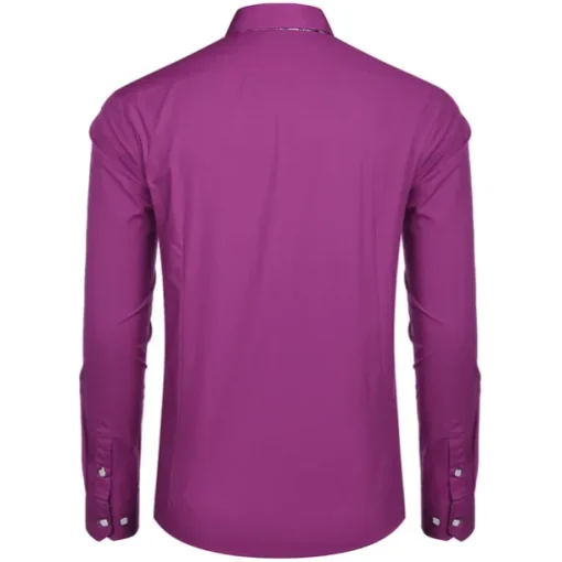 Men's Prom Shirt Tuxedo Shirts Paisley Party Outdoor Pink Long Sleeve Turndown Summer Spring Clothing Apparel Print