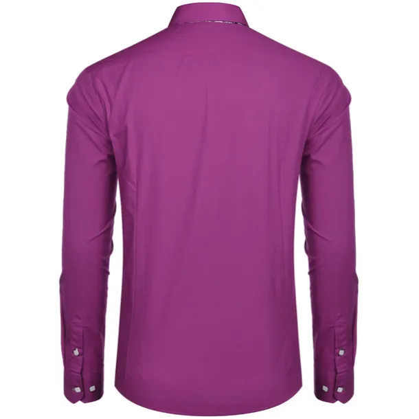 Men's Prom Shirt Tuxedo Shirts Paisley Party Outdoor Pink Long Sleeve Turndown Summer Spring Clothing Apparel Print