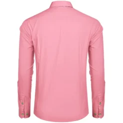 Men's Prom Shirt Tuxedo Shirts Paisley Party Outdoor Pink Long Sleeve Turndown Summer Spring Clothing Apparel Print