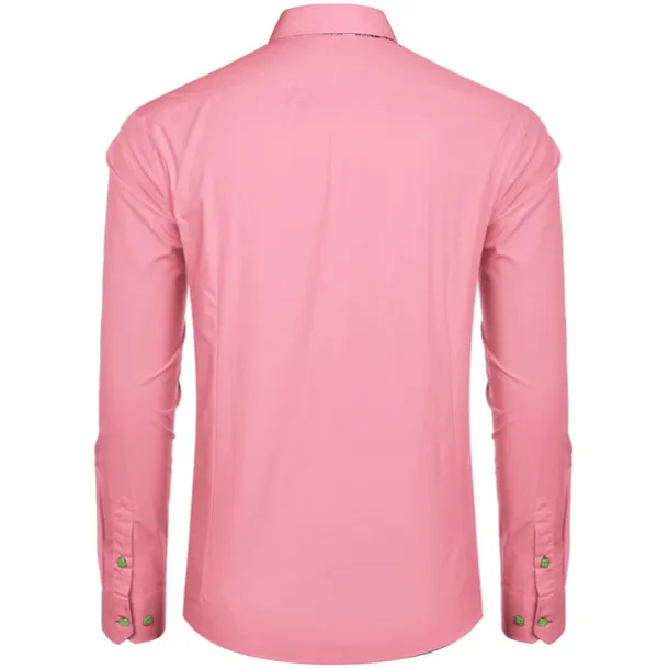 Men's Prom Shirt Tuxedo Shirts Paisley Party Outdoor Pink Long Sleeve Turndown Summer Spring Clothing Apparel Print