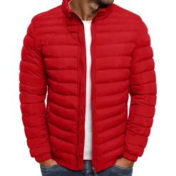 Men's Puffer Jacket Transition Jacket Outdoor Classic Spring & Fall Polyester Windproof Lightweight Solid Color Light Blue Navy Big red Grass Green Vest