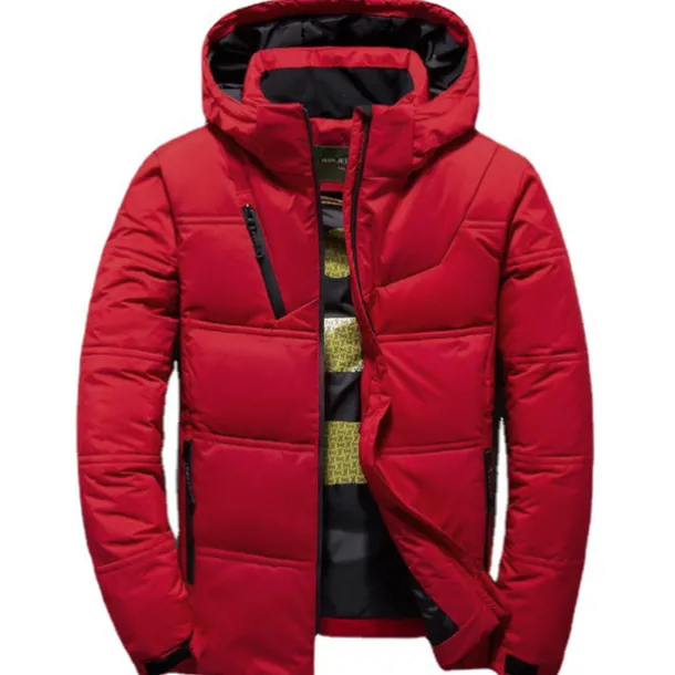 Men's Puffer Jacket Winter Autumn / Fall Down Thermal Warm Windproof Breathable Lightweight Black Red Dark Gray Vest