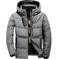 Men's Puffer Jacket Winter Autumn / Fall Down Thermal Warm Windproof Breathable Lightweight Black Red Dark Gray Vest