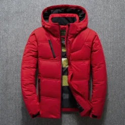 Men's Puffer Jacket Winter Autumn / Fall Down Thermal Warm Windproof Breathable Lightweight Black Red Dark Gray Vest