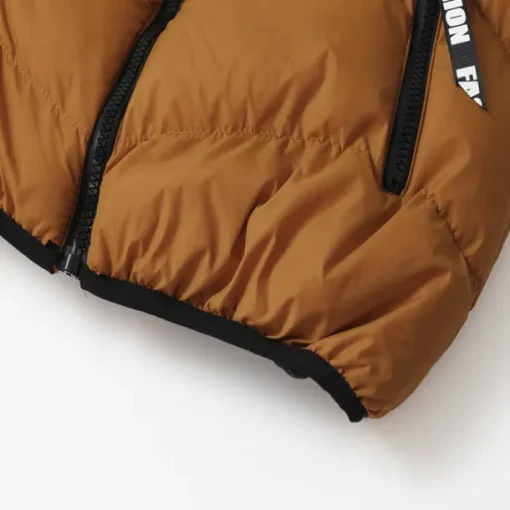 Men's Puffer Vest Daily Wear Vacation Going out Fashion Basic Spring & Fall Zipper Polyester Comfortable Plain Zipper Stand Collar Regular Fit Dark Yellow Deep Green Wine Black Vest