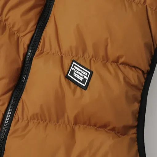 Men's Puffer Vest Daily Wear Vacation Going out Fashion Basic Spring & Fall Zipper Polyester Comfortable Plain Zipper Stand Collar Regular Fit Dark Yellow Deep Green Wine Black Vest