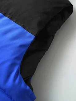 Men's Puffer Vest Padded Gilet Quilted Vest Daily Date Vacation Fashion Casual Fall & Winter Pocket Polyester Warm Comfortable Color Block Zipper Stand Collar Regular Fit Black Yellow Red Royal Blue