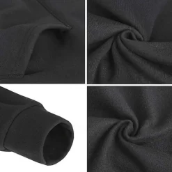 Men's Pullover Hoodie Sweatshirt Long Sleeve Hooded Top Outdoor Thermal Warm Fleece Lining Workout Soft Winter Polyester Dark Grey Black White Gym Climbing Camping / Hiking / Caving