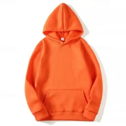 Men's Pullover Hoodie Sweatshirt Long Sleeve Hooded Top Outdoor Thermal Warm Fleece Lining Workout Soft Winter Polyester Dark Grey Black White Gym Climbing Camping / Hiking / Caving