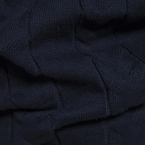 Men's Pullover Sweater Jumper Ribbed Knit Standing Collar Clothing Apparel Bishop Sleeve Spring & Fall White Navy Blue S M L