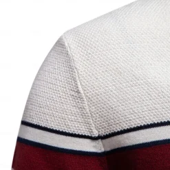 Men's Pullover Sweater Jumper Ribbed Knit Regular Tops Color Block Striped Crew Neck Knitwear Daily Outdoor Vacation Clothing Apparel Spring Fall Wine Navy Blue S M L