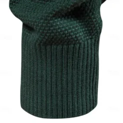 Men's Pullover Sweater Jumper Knit Ombre Crew Neck Knitwear Elegant Christmas Outdoor Clothing Apparel Fall Winter Dark Green Orange S M L