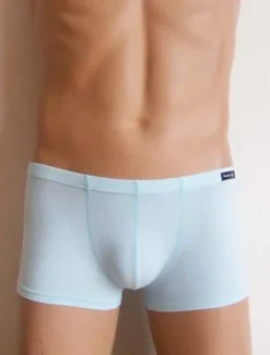 Men's Pure Color Classic & Timeless Solid Colored Boxers Underwear Mid Rise Ice Silk Pink M