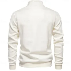 Men's Quarter Zip Hoodie White Half Zip Plain Casual Athletic Clothing Apparel Hoodies Sweatshirts Long Sleeve