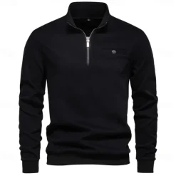 Men's Quarter Zip Hoodie White Half Zip Plain Casual Athletic Clothing Apparel Hoodies Sweatshirts Long Sleeve