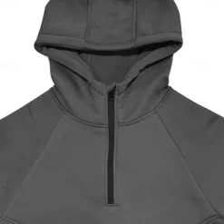 Men's Quarter Zip Sweatshirt Raglan Hoodie Tactical Hoodie Black Army Green Navy Blue Dark Gray Hooded Half Zip Color Block Patchwork Pocket Quarter Zip Work Sports & Outdoor Casual Streetwear Basic