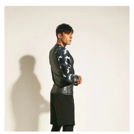 Men's Rash Guard Swim Shirt UPF50+ Quick Dry Lightweight Long Sleeve Sun Shirt Bathing Suit Swimming Surfing Beach Water Sports Patchwork Spring Summer