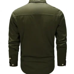 Men's Reindeer Work Shirt Western Shirt Cargo Shirt Long Sleeve Casual Sports & Outdoor Going out Fall Winter Turndown Button-Down Black Army Green Khaki
