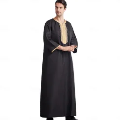 Men's Robe Thobe / Jubba Religious Saudi Arabic Arabian Muslim Ramadan Adults Leotard / Onesie