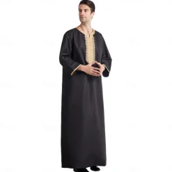 Men's Robe Thobe / Jubba Religious Saudi Arabic Arabian Muslim Ramadan Adults Leotard / Onesie