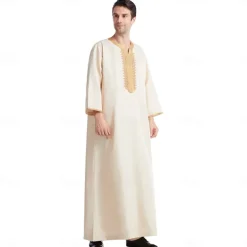 Men's Robe Thobe / Jubba Religious Saudi Arabic Arabian Muslim Ramadan Adults Leotard / Onesie