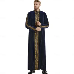 Men's Robe Thobe / Jubba Religious Saudi Arabic Arabian Muslim Ramadan Adults Leotard / Onesie
