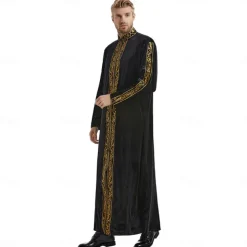 Men's Robe Thobe / Jubba Religious Saudi Arabic Arabian Muslim Ramadan Adults Leotard / Onesie