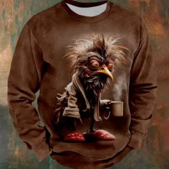 Men's Rooster Sweatshirts Sweatshirt Long Sleeve Sweatshirt Crew Neck Fashion Cool Daily 3D Printing Sports Outdoor Holiday Streetwear Crewneck Winter Spring & Fall