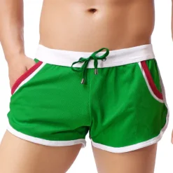 Men's Running Shorts Athletic Shorts Drawstring with White Trim Bottoms Outdoor Home Cotton Breathable Comfortable Gym Workout Exercise & Fitness Leisure Sports Sportswear Activewear Fashion Black