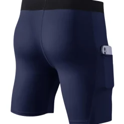 Men's Running Shorts Compression Shorts with Phone Pocket Base Layer Outdoor Athletic Spandex Tummy Control Butt Lift Breathable Yoga Fitness Gym Workout Sportswear Activewear Solid Colored Black