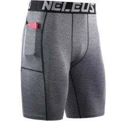 Men's Running Shorts Compression Shorts with Phone Pocket Base Layer Athletic Spandex Tummy Control Breathable Moisture Wicking Yoga Fitness Gym Workout Sportswear Activewear Black White Red