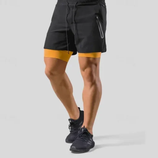 Men's Running Shorts Gym Shorts Sweat Shorts Pocket Drawstring 2 in 1 Elastic Waistband Shorts Outdoor Sports & Outdoor Athletic Quick Dry Lightweight Soft Marathon Running Workout Tailored Fit