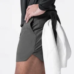 Men's Running Shorts Gym Shorts Sweat Shorts Pocket Drawstring Elastic Waistband With Compression Liner Shorts Outdoor Sports & Outdoor Athletic Quick Dry Lightweight Soft Marathon Running Workout