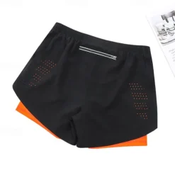 Men's Running Shorts Gym Shorts Sweat Shorts Pocket 2 in 1 Elastic Waistband Shorts Outdoor Sports & Outdoor Athletic Quick Dry Lightweight Soft Marathon Running Workout Tailored Fit Sportswear