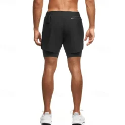 Men's Running Shorts Gym Shorts Sweat Shorts Pocket Drawstring 2 in 1 Elastic Waistband Shorts Outdoor Sports & Outdoor Athletic Quick Dry Lightweight Soft Marathon Running Workout Tailored Fit