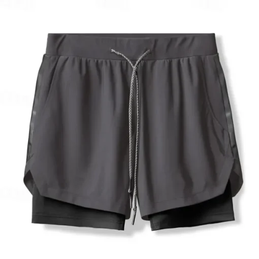 Men's Running Shorts Gym Shorts Sweat Shorts Pocket Drawstring 2 in 1 Elastic Waistband Shorts Outdoor Sports & Outdoor Athletic Quick Dry Lightweight Soft Marathon Running Workout Tailored Fit