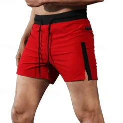 Men's Running Shorts Gym Shorts Sweat Shorts Zipper Pocket Elastic Waistband Shorts Outdoor Sports & Outdoor Athletic Quick Dry Lightweight Soft Marathon Running Workout Tailored Fit Sportswear