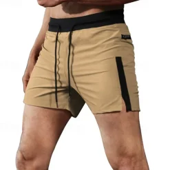 Men's Running Shorts Gym Shorts Sweat Shorts Zipper Pocket Elastic Waistband Shorts Outdoor Sports & Outdoor Athletic Quick Dry Lightweight Soft Marathon Running Workout Tailored Fit Sportswear